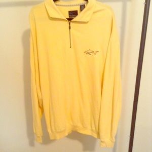 Greg Norman Collection Men's Yellow Quarter-Zip Sweater